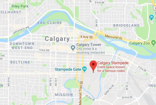 Calgary Stampede Infield Seating Map
